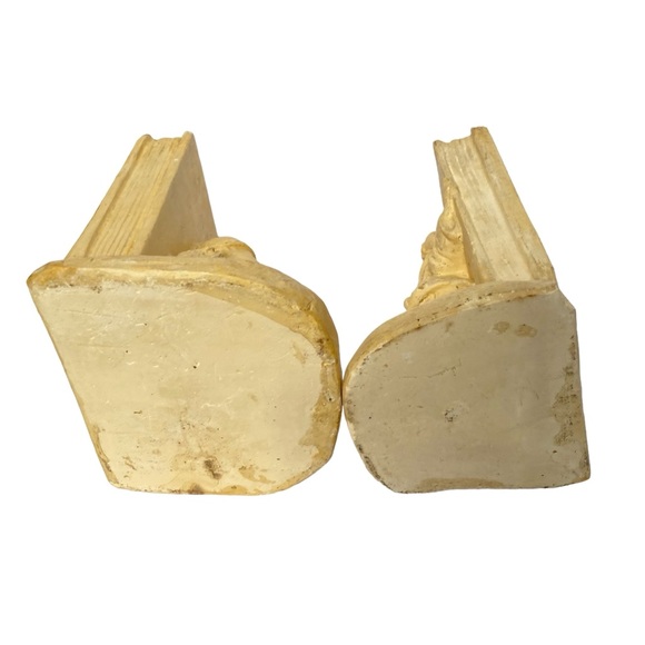 Vintage Asian Child Bookends Book Ends Set Chinese Figurine Chalkware - Picture 9 of 13